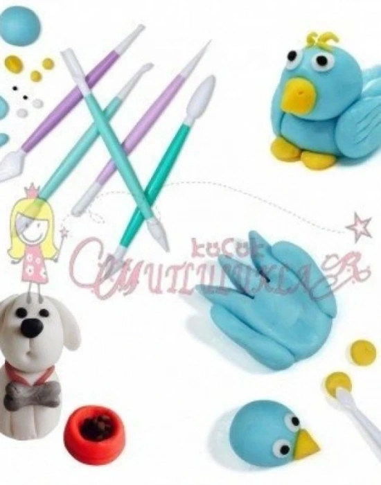 Pada Pasta Dekor Kalem Seti 8 Parça