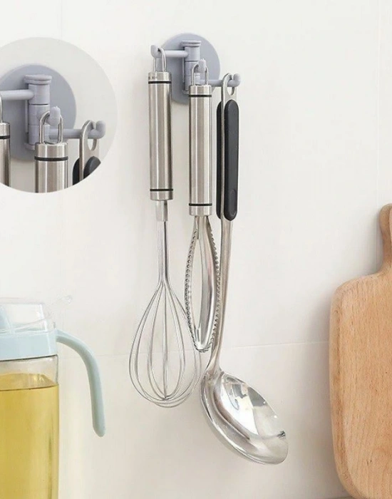 Yuvarlak 3Lü Havlu Askısı Yapışkanlı