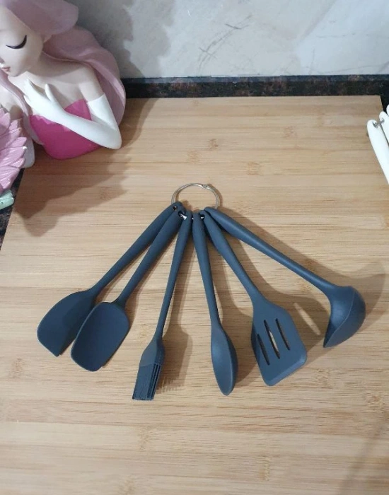 İvory Mini 6Lı Kepçeli Servis Seti Gri