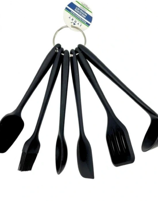 İvory Mini 6Lı Kepçeli Servis Seti Gri