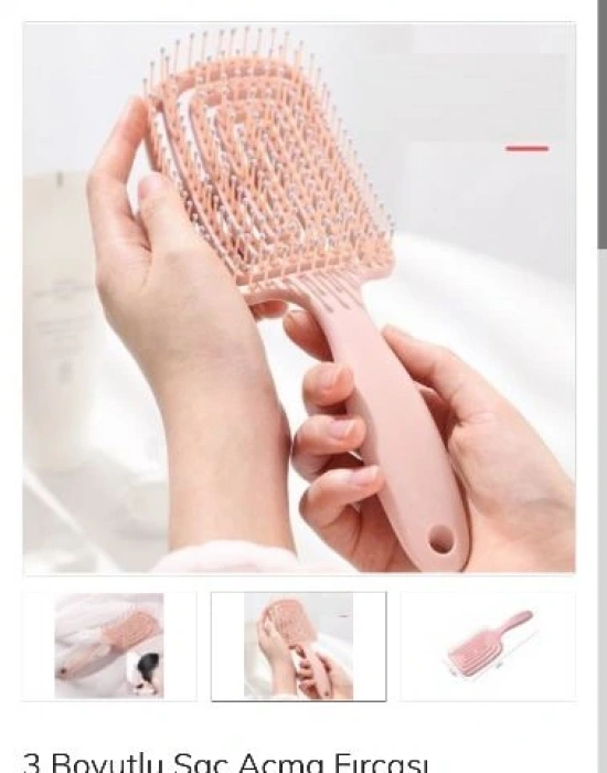 3D Saç Açıcı Tarak PEMBE