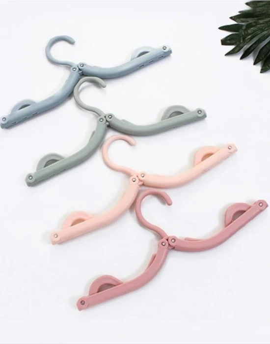 5Li Portatif Katlanabilir Seyahat Elbise Çocuk Askı Gri