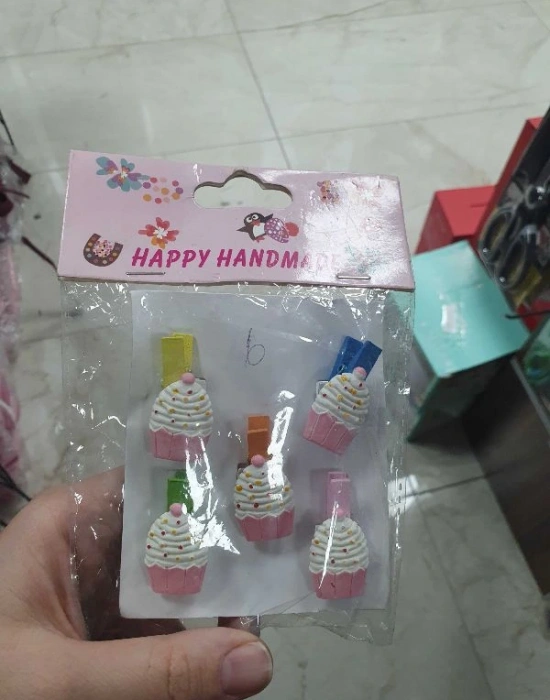 Cupcake / Çiçek Model Mandal 5Li