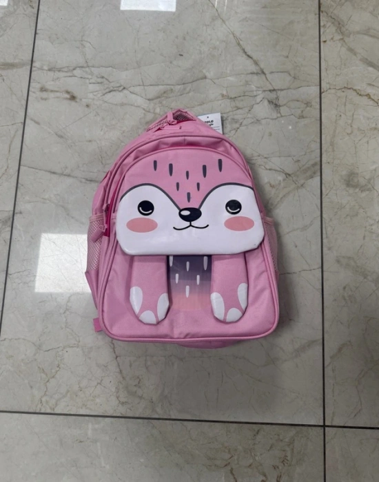 Açık Pembe 3Lü Long Sleeve Sevimli Anasınıfı İlkokul Çantası