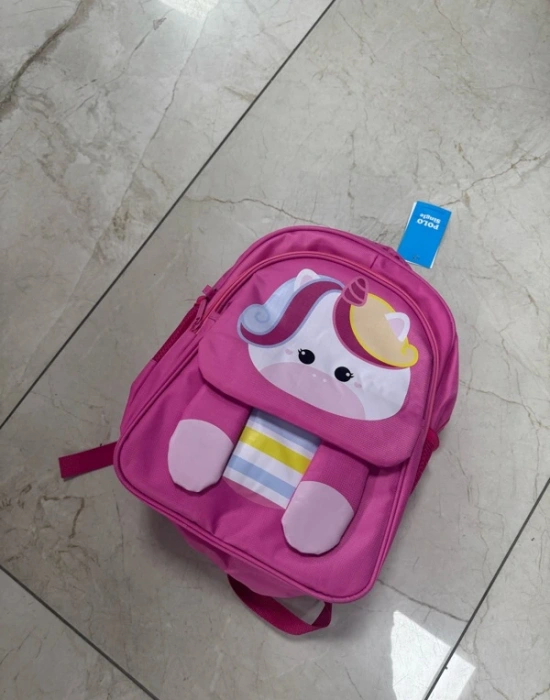 Koyu Pembe 3Lü Long Sleeve Sevimli Anasınıfı İlkokul Çantası Unicorn