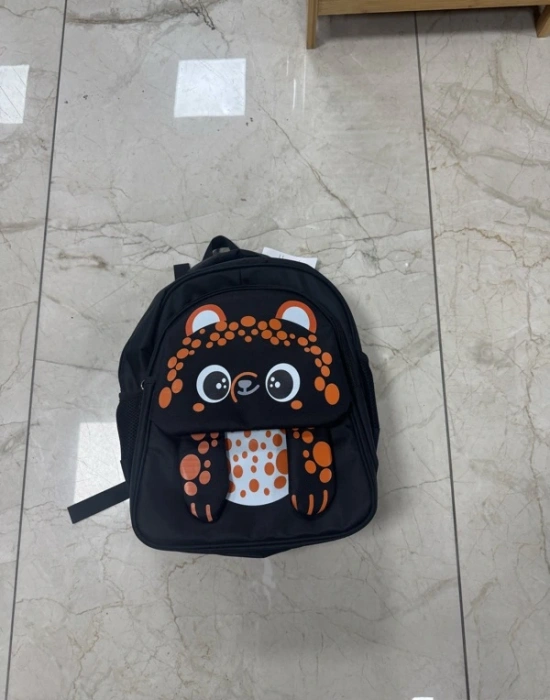 Siyah 3Lü Long Sleeve Sevimli Anasınıfı İlkokul Çantası