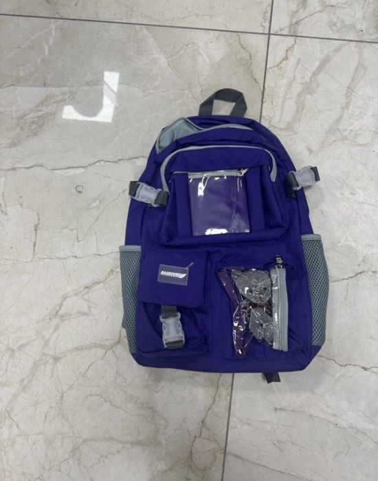 Ayı Model Kore Tarzı İlkokul Sırt Çantası MOR Fileli