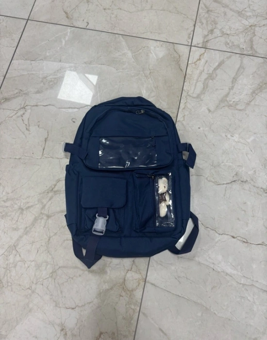Ayı Model Kore Tarzı İlkokul Sırt Çantası LACİVERT