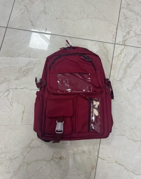 Ayı Model Kore Tarzı İlkokul Sırt Çantası BORDO