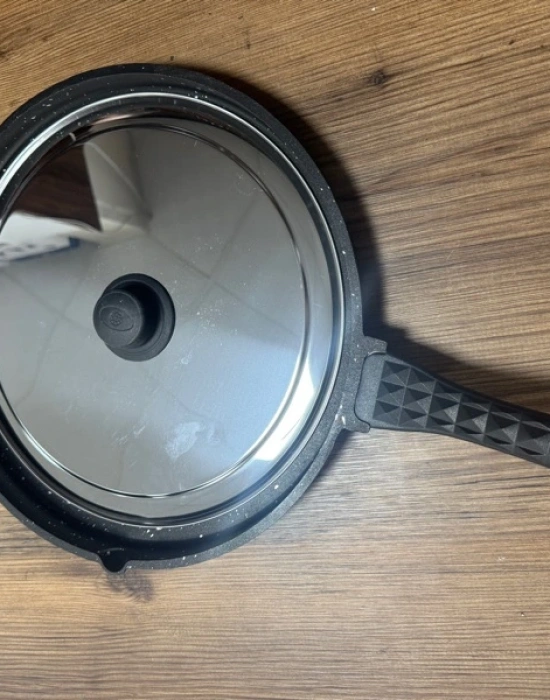 Döküm Balık Tavası Kapaklı 35 cm