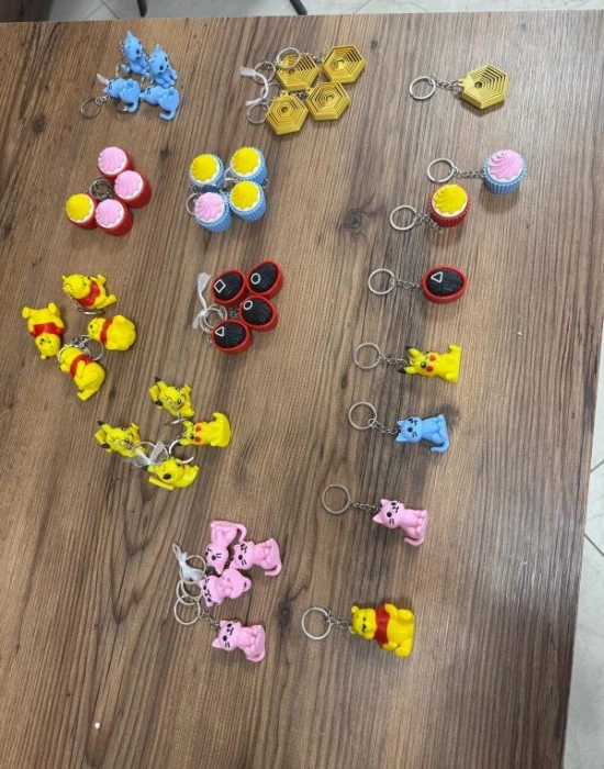 Karikatürlü Anahtarlık Kedi Pikacu Wİnnie the Pooh