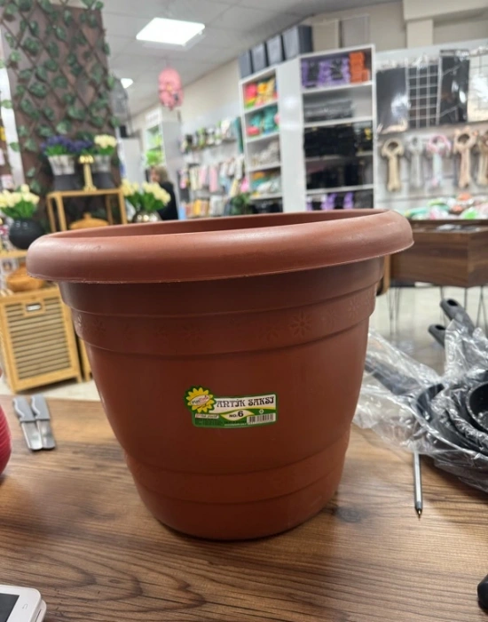 Saksı Kahve Model NO 6 Büyük Battal Boy