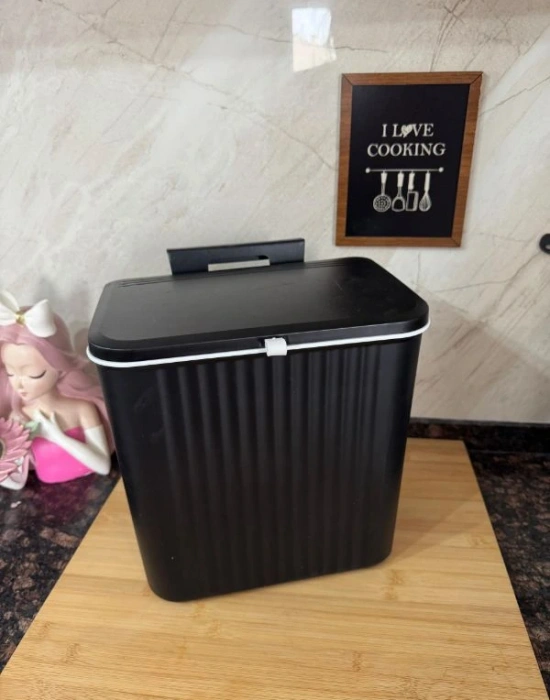 Askılı Çöp Kovası Çift Yönlü SİYAH BRNS