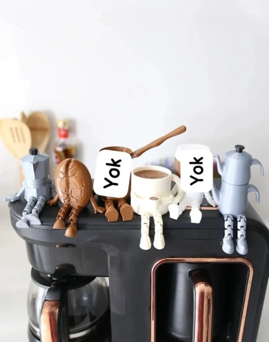 Kahve Makınesi Sevimli Mini Kahve Köşesi Obje Biblo