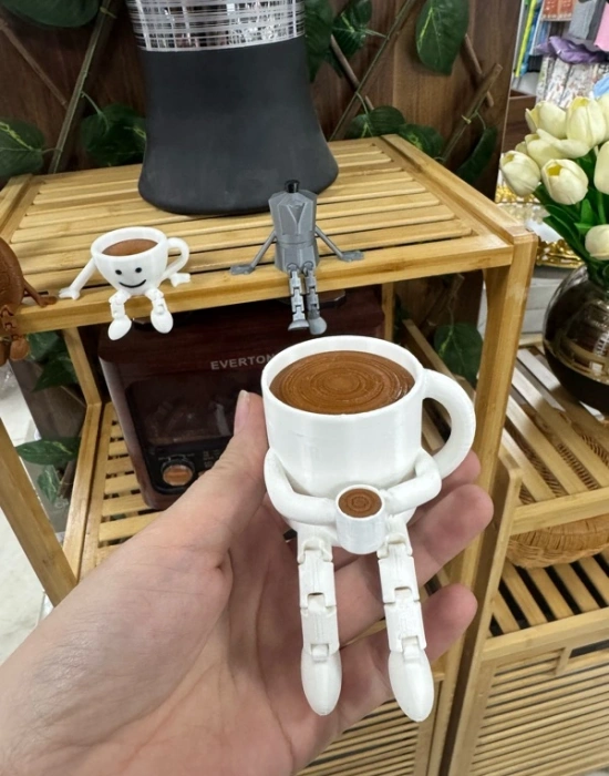 Kupa Büyük Sevimli Mini Kahve Köşesi Obje Biblo