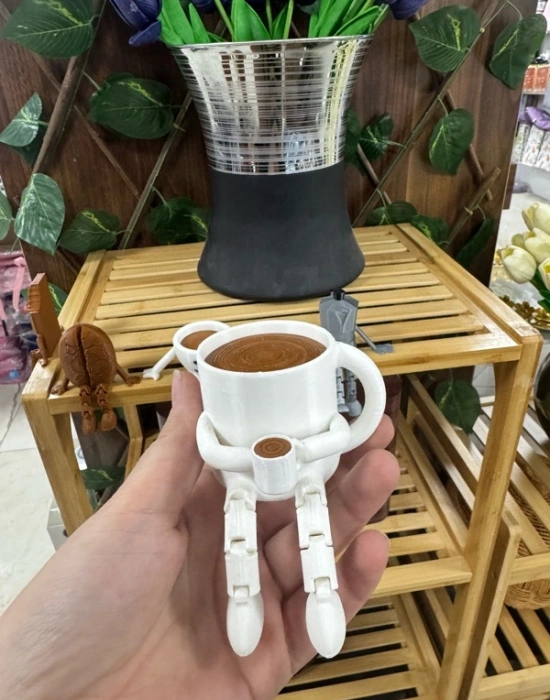 Kupa Büyük Sevimli Mini Kahve Köşesi Obje Biblo