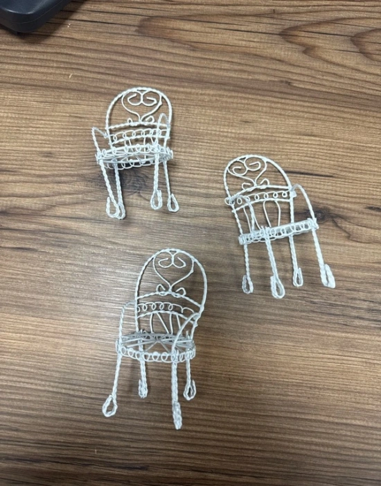 Tel Beyaz Sandalye 3Lü