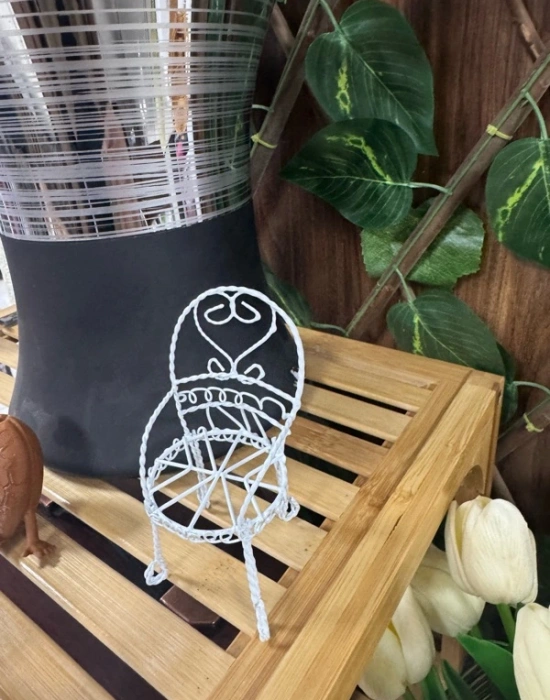 Tel Beyaz Sandalye 3Lü