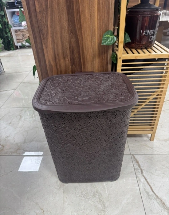 Örgü Plastik Çamaşır Sepeti