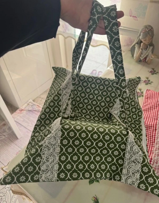 Fırın Tepsi Borcam Taşıma Çantası Kılıfı YEŞİL