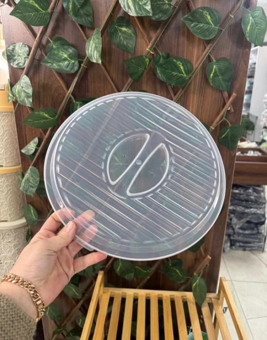 T. Şeffaf Yuvarlak Borcam Kapak  26 cm