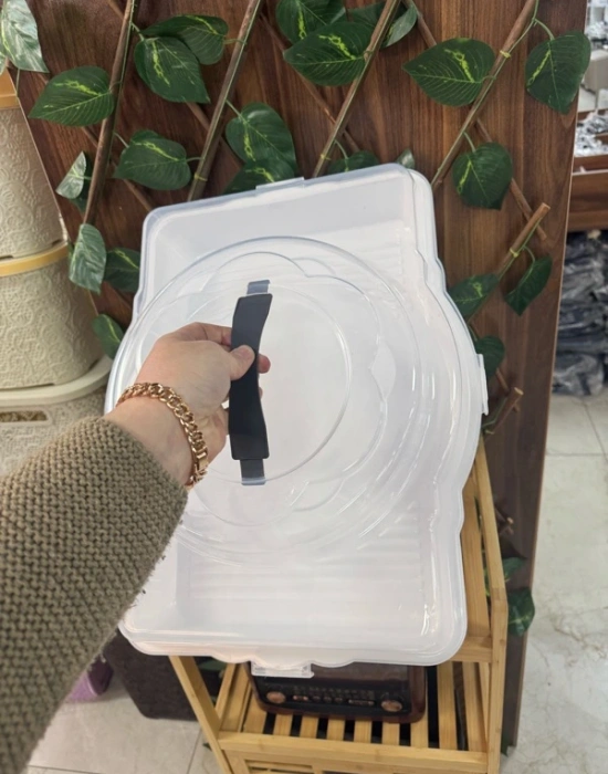 T. Dörtlü Pasta Börek Borcam Taşıma Kabı Saklama Kabı