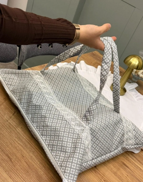 Fırın Tepsi Borcam Taşıma Çantası Kılıfı GRİ