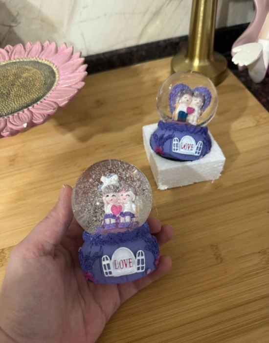 Işıklı Kar Küresi Mini Boy 10 x 6.5 CM A-B 9546