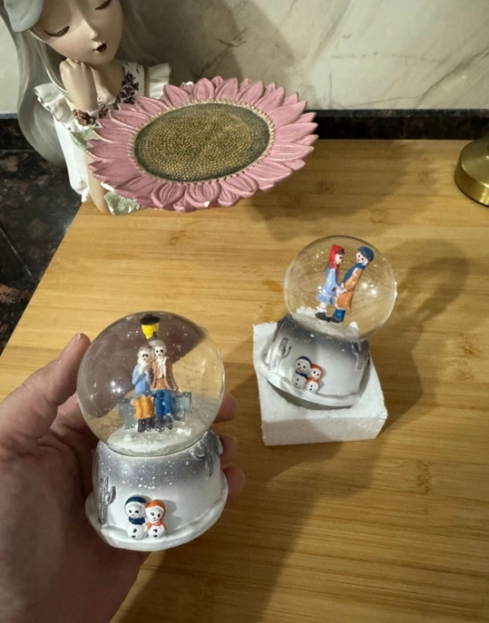 Işıklı Kar Küresi Mini Boy 10 x 6.5 CM A-B 9545