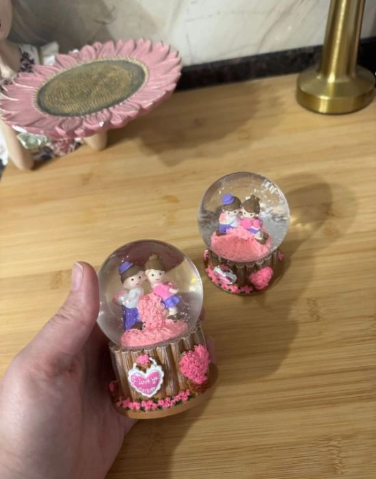 Işıklı Kar Küresi Mini Boy 10 x 6.5 CM A-B 9549