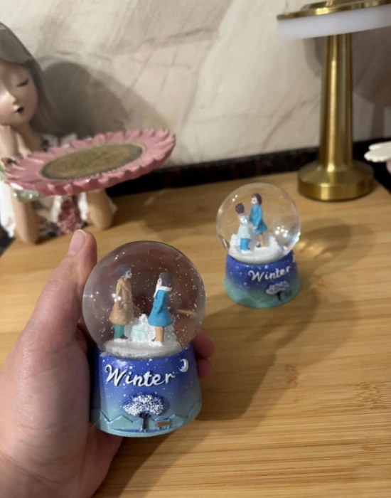 Işıklı Kar Küresi Mini Boy 10 x 6.5 CM A-B 9551