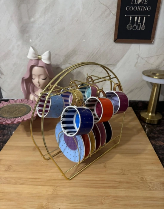 Gold Metal Fincan Askı Fincanlık