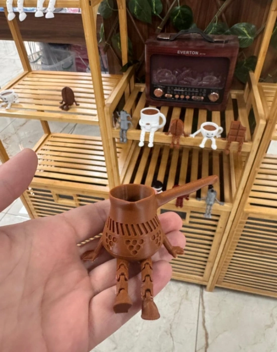 Cezve Sevimli Mini Kahve Köşesi Obje Biblo