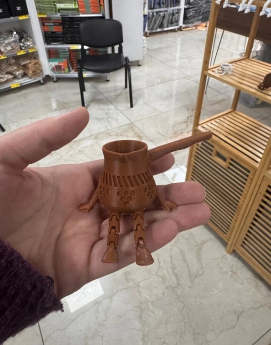 Cezve Sevimli Mini Kahve Köşesi Obje Biblo