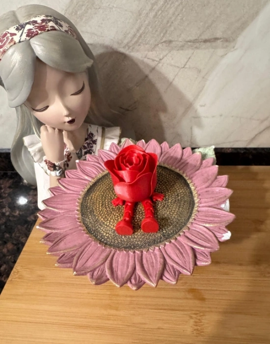 Gül Model Sevimli Mini Kahve Köşesi Obje Biblo