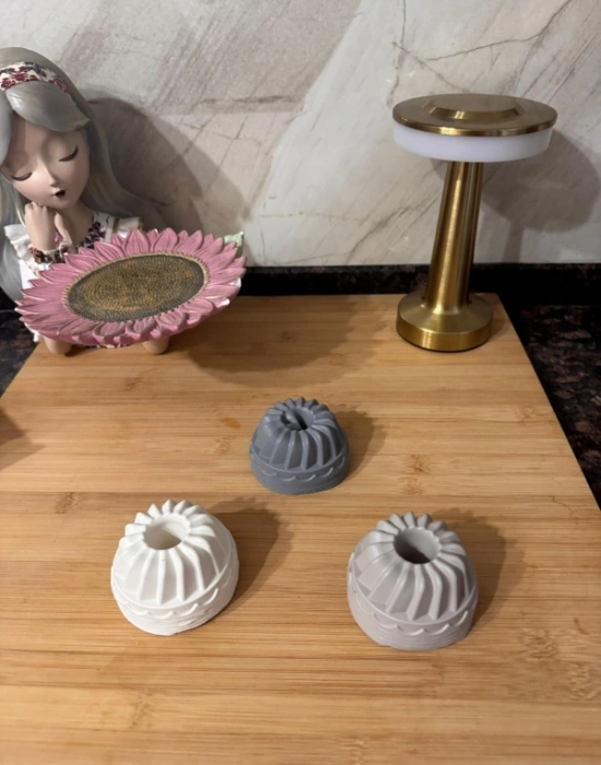 BRNS Mini Silikon Kek Kalıbı 6Lı Delikli Oluklu