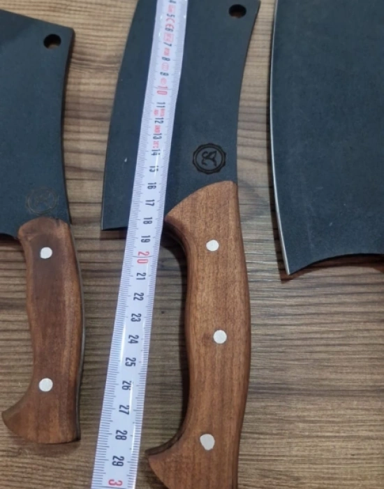 Orta Boy El Yapımı Dövme Karbon Çelik Satır