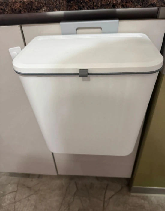 Askılı Çöp Kovası Çift Yönlü Beyaz BRNS