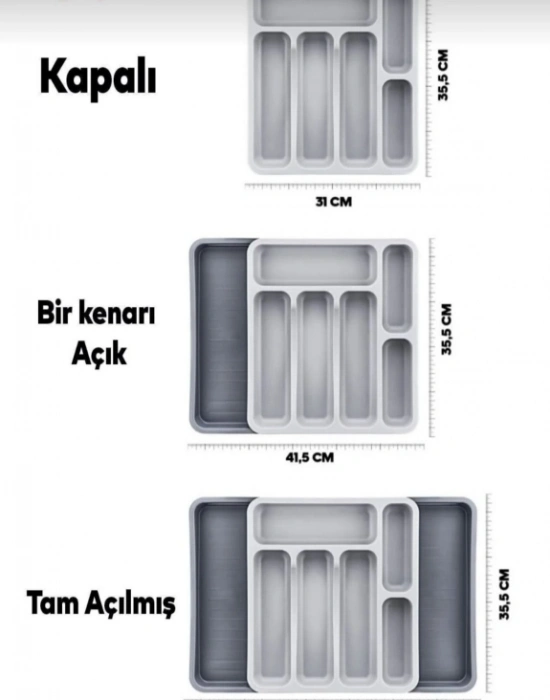 Çekmece İçi Çift Sürgülü Kaşıklık Brns