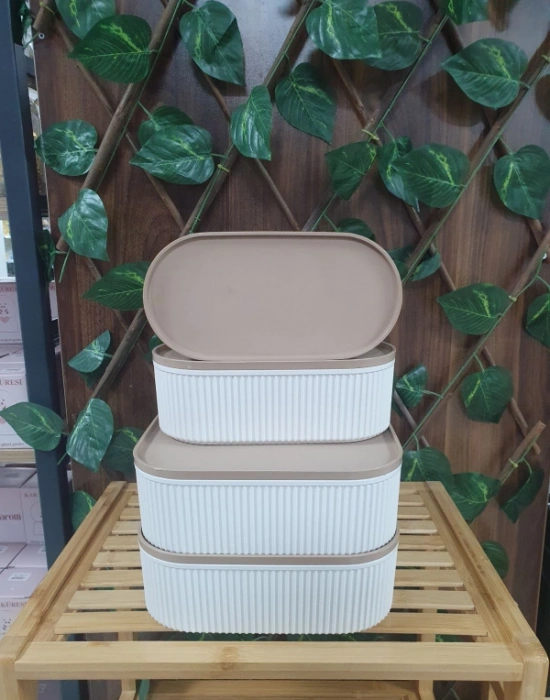 4Lü Multi Saklama Kabı 2 Kare 2 Oval Takım