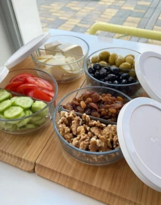 Paşabahçe Kapaklı Bölmeli Saklama Kabı Kahvaltılık Borcam Polar