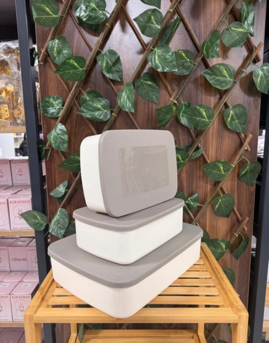 Valent 3lu Saklama Kabı 2 Küçük 1 Büyük