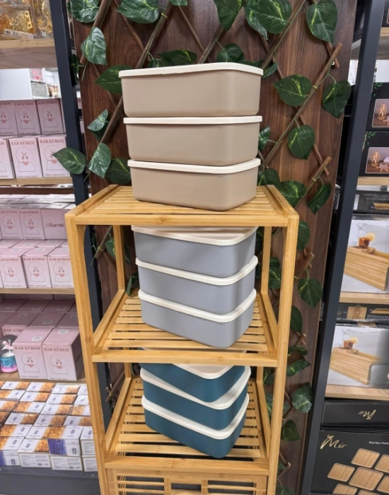 Nero 3Lü Düzenleyici Kutu 2.5 Litre Saklama Kabı