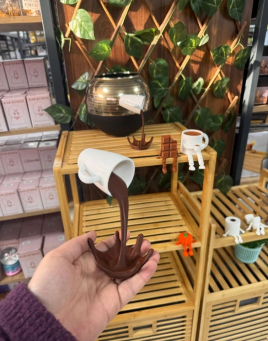 Dökülen Kahve Figürü Kahve Köşesi Biblo 14Cm