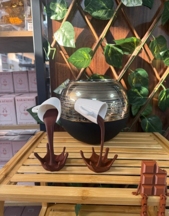 Dökülen Kahve Figürü Kahve Köşesi Biblo 14Cm