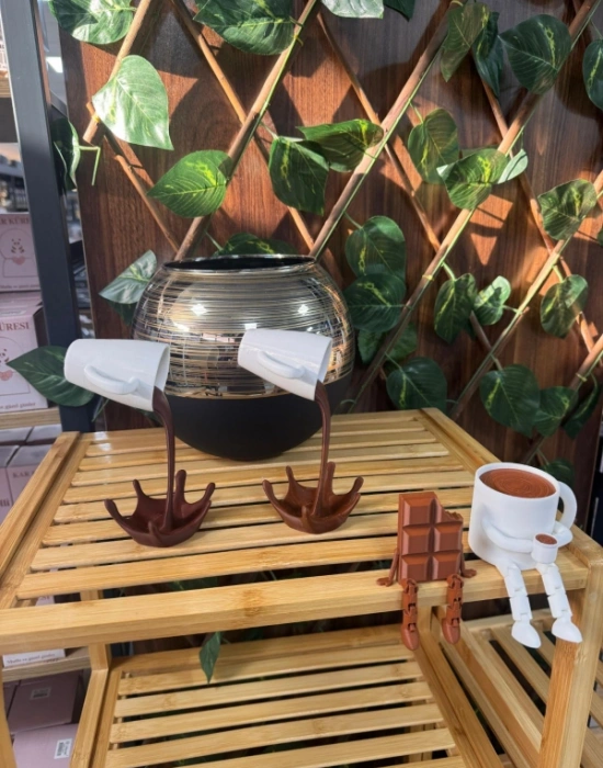 Dökülen Kahve Figürü Kahve Köşesi Biblo 14Cm