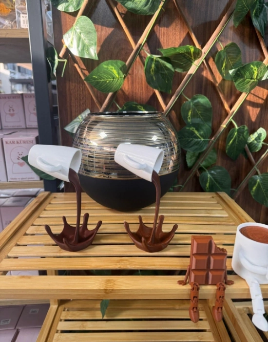 Dökülen Kahve Figürü Kahve Köşesi Biblo 14Cm