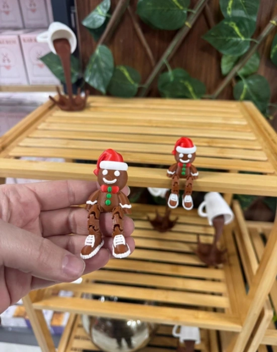 Kurabiye Adam Model Sevimli Mini Kahve Köşesi Obje Biblo