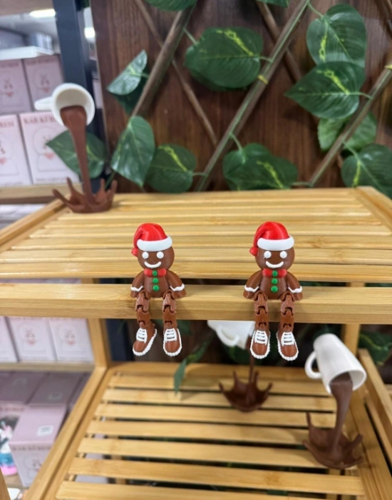 Kurabiye Adam Model Sevimli Mini Kahve Köşesi Obje Biblo