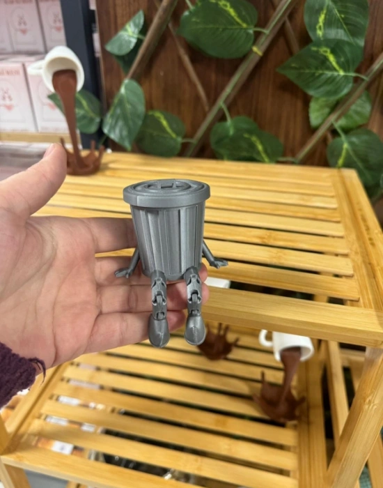 Çöp Kutusu Sevimli Oturan Biblo Figürler Dekoratif Banyo Seti